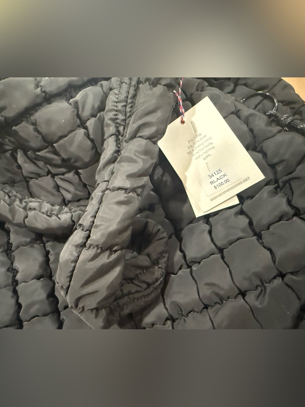 Urban Expansion Quilted Black Hobo Shoulder Bag - Picture 6 of 7